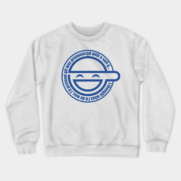 Laughing Man Gif Crewneck Sweatshirt by YMMVSPSFD